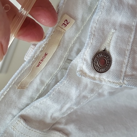 White Ripped Levi Jeans sz. 32 - Picture 5 of 6